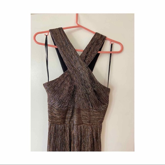 Gold sparkly Calvin Klein Dress - Picture 4 of 5